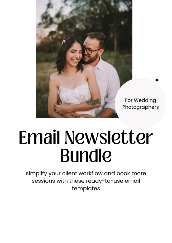 email newsletter bundles for wedding photographers